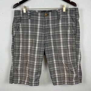 Calvin Klein Jeans Gray and White Plaid Shorts Size 34 EUC